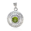 Peridot Statement Italian 925 Silver Solitaire Green Pendant