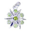 Peridot Tiny Turkish 925 Silver multiple Green Pendant