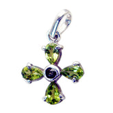 Peridot Featherlight Mexican Sterling Silver quarter Green Pendant