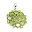 Peridot Essential Moroccan Sterling Silver multiple Green Pendant