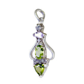 Peridot Featherlight Middle Eastern 925 Silver multiple Green Pendant