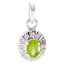 Peridot Delicate Indian Sterling Silver multiple Green Pendant