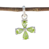 Peridot Minimalist Korean 925 Silver quarter Green Pendant