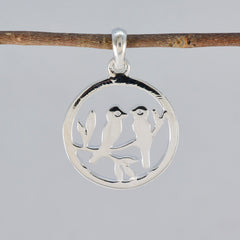 Colgante Zoey retro gris, sencillo y delicado, de plata 925 rusa