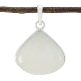 Rainbow Moonstone Tiny Mexican 92.5 Silver Solitaire White Pendant