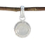 Rainbow Moonstone Whisper-thin Moroccan Silver Solitaire White Pendant