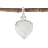 Rainbow Moonstone Delicate Spanish Sterling Silver Solitaire White Pendant