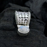Rainbow Moonstone Delicate German 92.5 Silver Solitaire Antonia Abstract White Pendant Jewellery