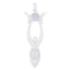 Rainbow Moonstone Whisper-thin French Silver Solitaire White Pendant