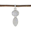 Rainbow Moonstone Whisper-thin Turkish Silver Toi et Moi White Pendant