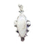 Rainbow Moonstone Statement Russian 925 Silver Solitaire White Pendant