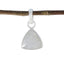 Rainbow Moonstone Dainty Egyptian Silver Solitaire White Pendant