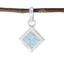 Rainbow Moonstone Whisper-thin American Sterling Silver quarter White Pendant