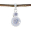 Rainbow Moonstone Dainty Egyptian Silver Toi et Moi White Pendant