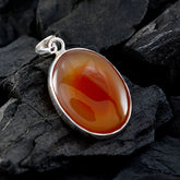 Red onyx Classic Egyptian Sterling Silver Solitaire Tereza Luxurious Red Pendant Jewellery