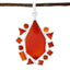 Red onyx Statement Russian Silver multiple Red Pendant