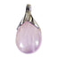 Rose Quartz Mid-weight Turkish 925 Silver Solitaire Pink Pendant