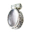 Rose Quartz Statement Moroccan Silver Solitaire Pink Pendant