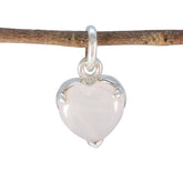 Rose Quartz Delicate French 925 Silver Solitaire Pink Pendant