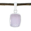 Rose Quartz Dainty Spanish 925 Silver Solitaire Pink Pendant