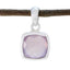 Rose Quartz Dainty French Silver Solitaire Pink Pendant