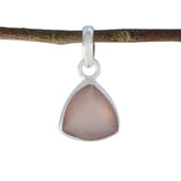 Rose Quartz Dainty American 925 Silver Solitaire Pink Pendant