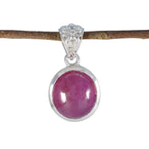 Ruby Eye-catching Mexican Sterling Silver Solitaire Red Pendant