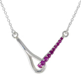 Ruby CZ Tiny Mexican Silver multiple Red Pendant