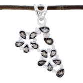 smoky quartz Slim Mexican 92.5 Silver multiple Brown Pendant