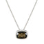 Smoky Quartz Classic German Silver Solitaire Brown Pendant