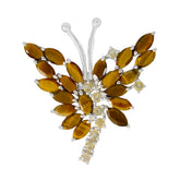 Tigerauge Statement Türkischer 92,5 Silber mehrfach brauner Anhänger