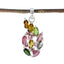 Tourmaline Classic American 925 Silver multiple multicolor Pendant