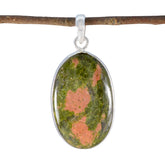Jasper Essential Turkish Silver Solitaire Green Pendant