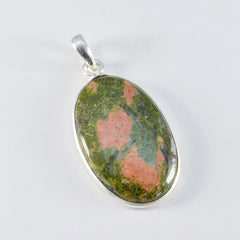 Pendentif Yasmine en argent et jaspe turc, bijou glamour vert