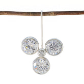 White CZ Featherlight American 925 Silver quarter White Pendant