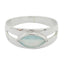 Aqua Chalcedony Solitaire African Silver Green Gems Slim Trendy Ring Jewellery