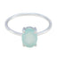Aqua Chalcedony Solitaire Turkish Sterling Silver Green Gems Elegant Sophisticated Ring Jewelry