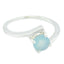Aqua Chalcedony Solitaire Japanese Sterling Silver Green Gems Delicate Romantic Ring Jewellery