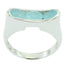 Aqua Chalcedony Trilogy Russian 92.5 Silver Green Gems Slim Artisan Ring Jewelry