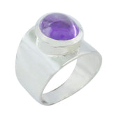 Amethyst Solitaire African 925 Silver Purple Gems Eye catching Armor Ring Jewellery