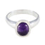 Amethyst Solitaire African 925 Silver Purple Gemstone Classic Graceful Ring Jewelry