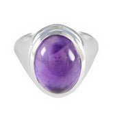 Amethyst Solitaire Egyptian 925 Silver Purple Gemstone Versatile Artisan Ring Jewelry
