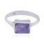 Amethyst Solitaire American 925 Silver Purple Gemstones Whisper thin Contemporary Ring Jewelry