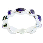 Amethyst multiple Japanese 925 Silver Purple Gemstones Delicate Eternity Band Jewellery