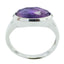 Amethyst Solitaire Turkish 925 Silver Purple Gemstones Dainty Abstract Ring Jewelry