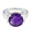 Amethyst Solitaire Egyptian Sterling Silver Purple Gemstones Classic Sophisticated Ring Jewellery