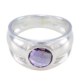 Amethyst Solitaire Moroccan 925 Silver Purple Gemstones Classic Contemporary Ring Jewelry