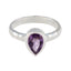 Amethyst Solitaire Russian Silver Purple Gemstone Featherlight Graceful Ring Jewellery
