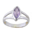 Amethyst Solitaire American Sterling Silver Purple Gemstone Delicate Geometric Ring Jewelry