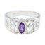 Amethyst Solitaire Egyptian Sterling Silver Purple Gemstones Classic Claddagh Ring Jewellery